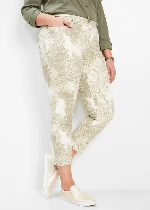 7/8 stretch broek met print, bonprix