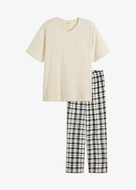 Pyjama met korte mouwen van biologisch katoen, bonprix