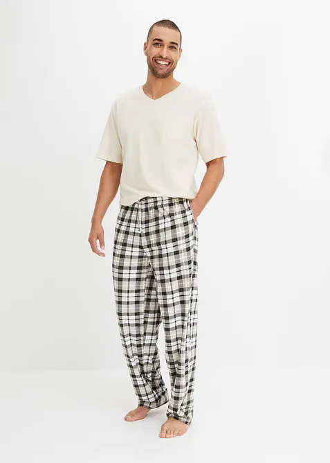 Pyjama met korte mouwen van biologisch katoen, bonprix