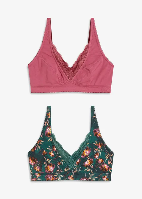 Bh zonder beugels met biologisch katoen (set van 2), bonprix