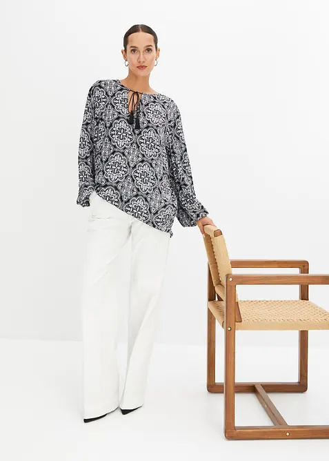 Blouse van gestructureerde viscose, bonprix