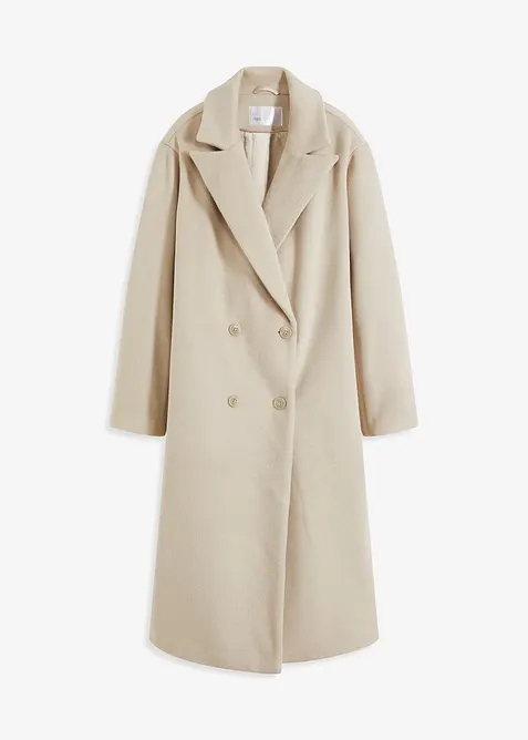 Lange blazerjas in wollen look, bonprix