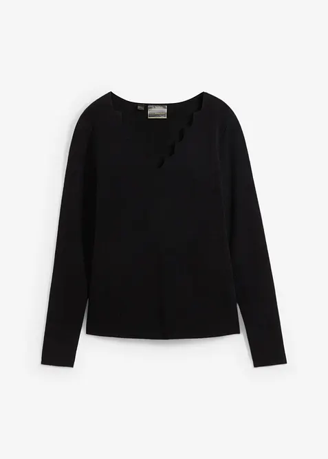 Fijngebreide trui in een zachte viscosemix, bonprix