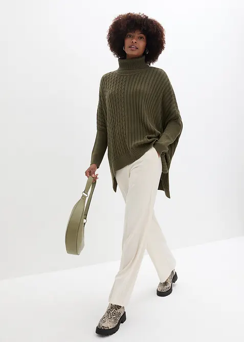 Oversized poncho trui, bonprix