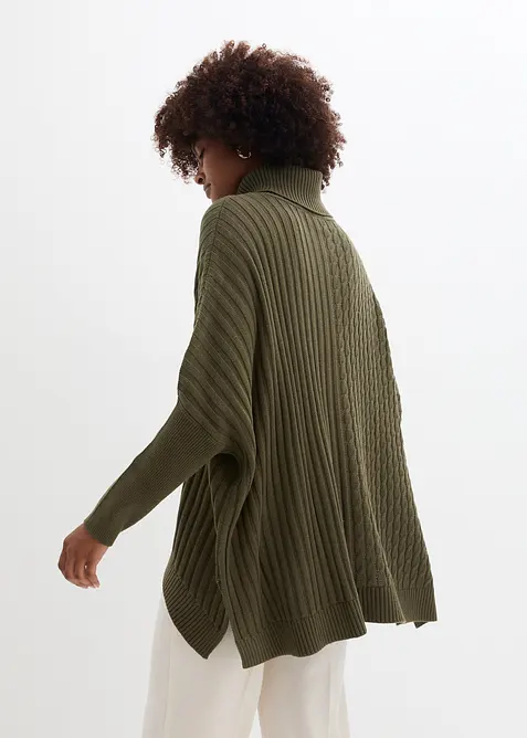 Oversized poncho trui, bonprix