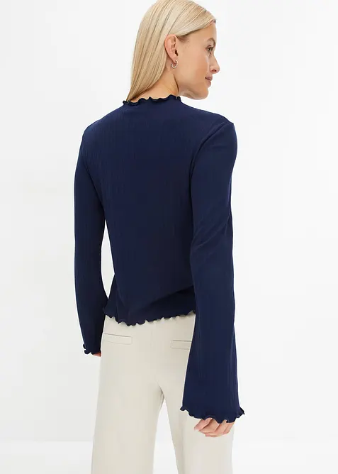 Geribde longsleeve, bonprix