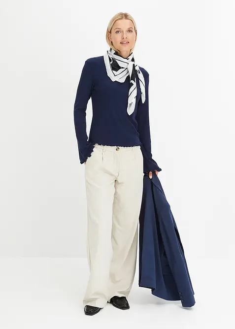 Geribde longsleeve, bonprix