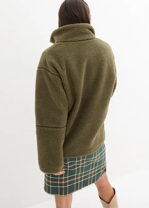 Gevoerde teddy fleece jas, bonprix