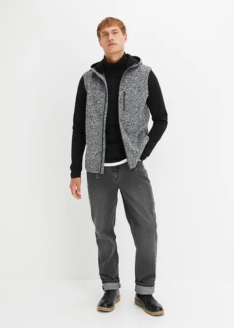 Fleece bodywarmer met capuchon, bonprix