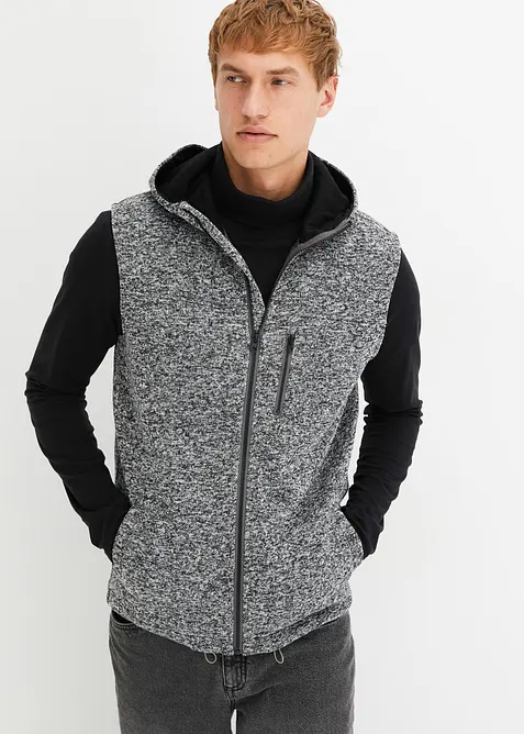 Fleece bodywarmer met capuchon, bonprix