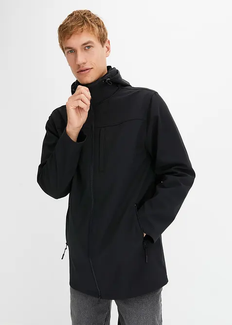 Softshell parka met afneembare capuchon, bonprix