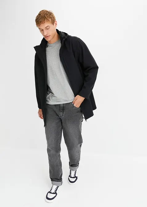 Softshell parka met afneembare capuchon, bonprix