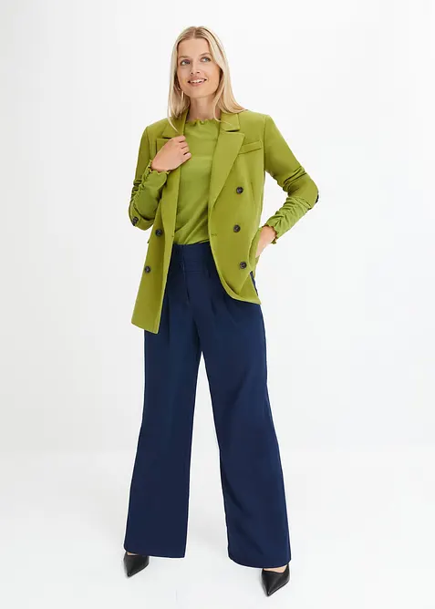 Wijd uitlopende broek met high waist, bonprix