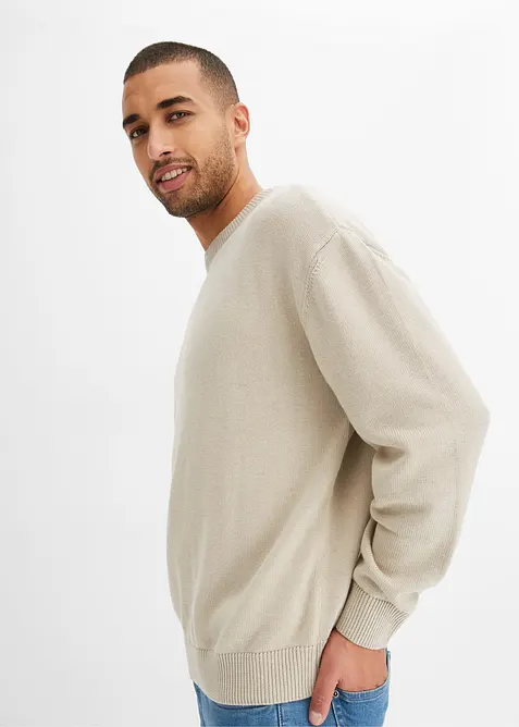 Trui met ronde hals, loose fit, bonprix