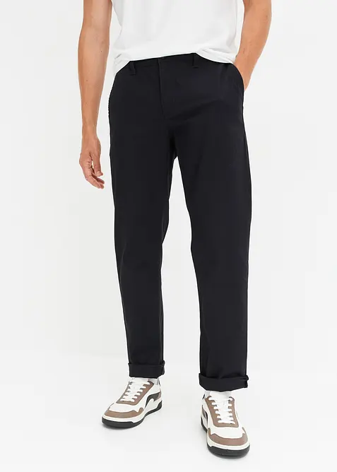 Relaxed fit stretch chino met biologisch katoen, straight, bonprix
