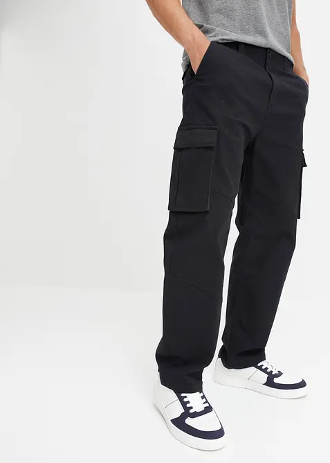 Cargo broek van stevig stretchkatoen, loose fit, straight, bonprix