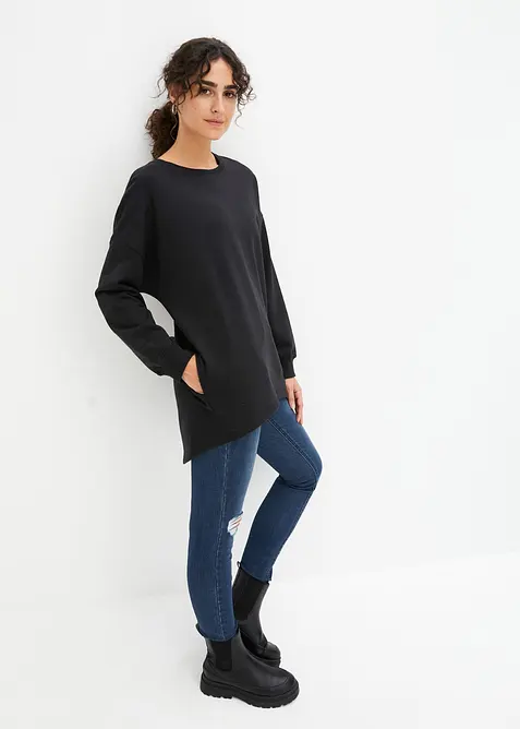 Oversized sweater van katoen, bonprix