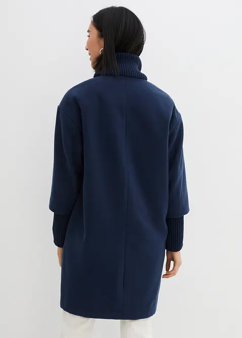 Korte coat in wollen look, bonprix