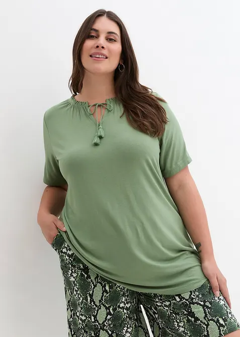 Longshirt in een viscosemix, bonprix