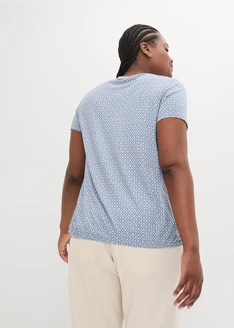 Shirt met elastiek, korte mouw, bonprix