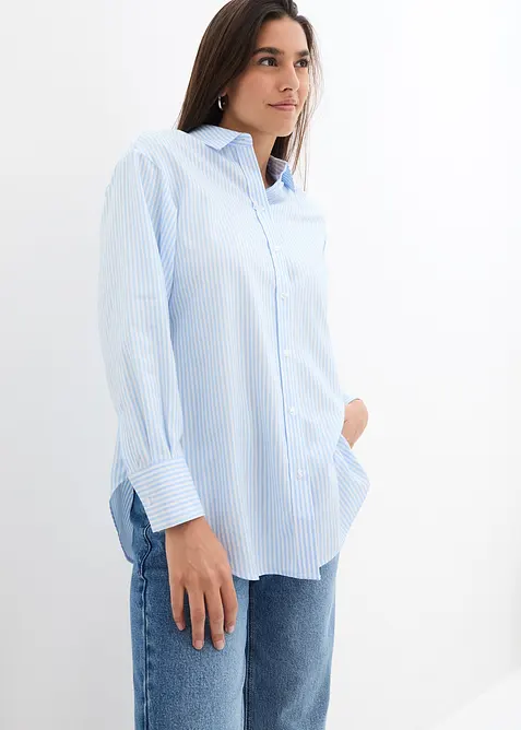 Overhemdblouse van katoen, bonprix