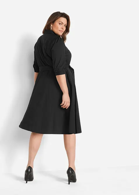 Overhemdjurk met kant en strikceintuur, bonprix