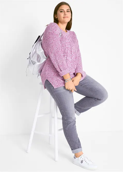 Comfort stretch mom jeans, mid waist, bonprix