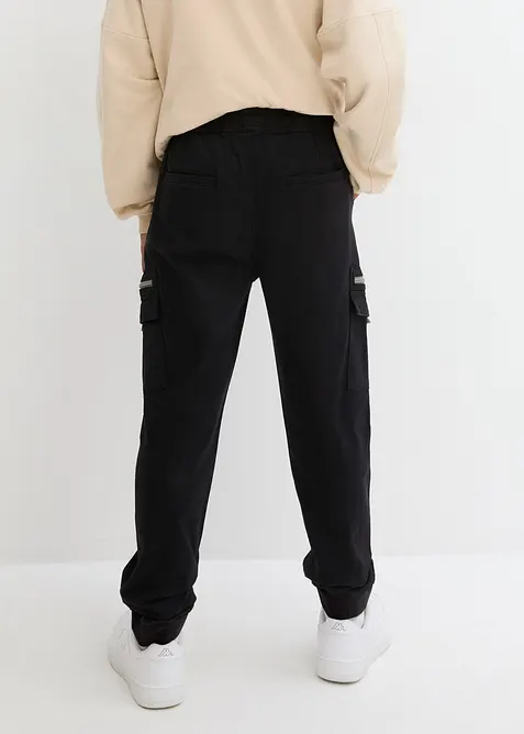 Regular fit cargo instapbroek in een elastische katoenmix, straight, bonprix