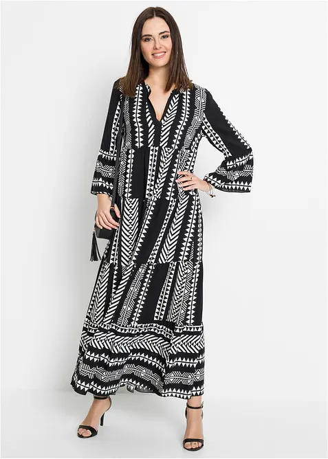 Maxi jurk met printvan soepele viscose, bonprix