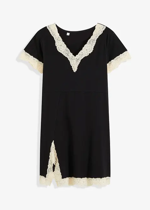 Kort nachthemd met delicate kant, bonprix