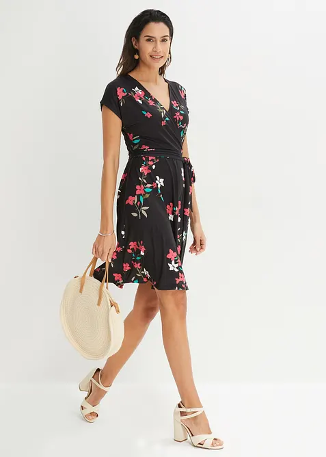 Jersey jurk in wikkellook, bonprix