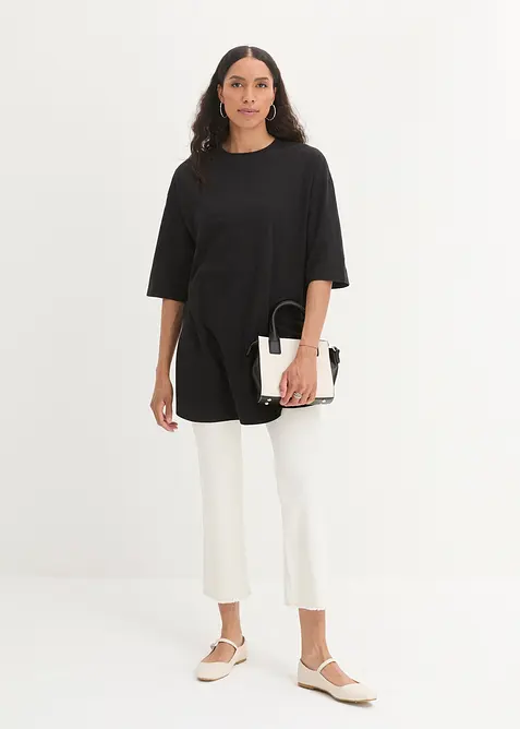 Oversized longshirt van biologisch katoen, bonprix