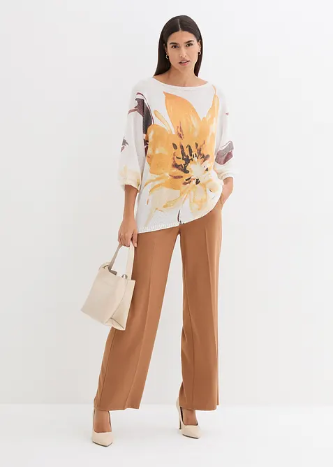 Trui met bloemenprint, bonprix