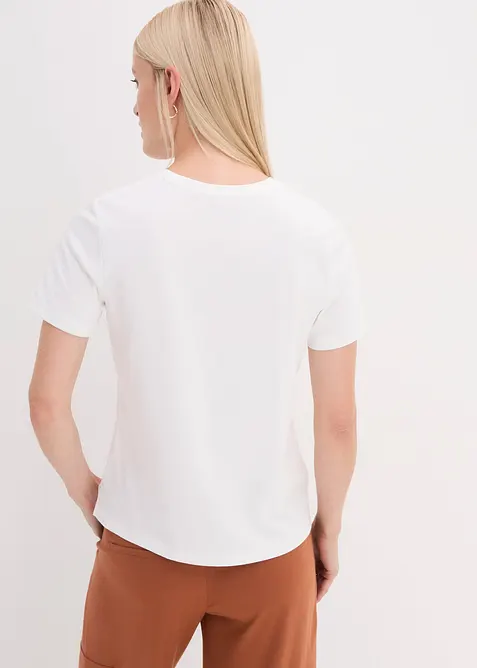 T-shirt met glitterprint, bonprix