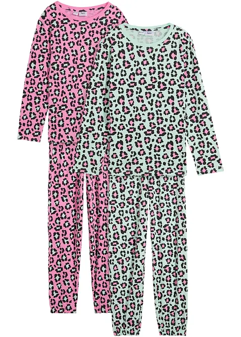 Meisjes pyjama van zacht katoen (4-dlg. set), bonprix