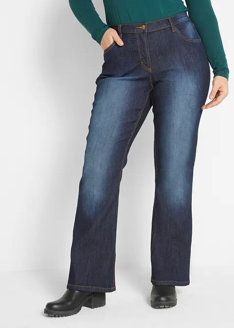 Bootcut stretch jeans, mid waist, bonprix