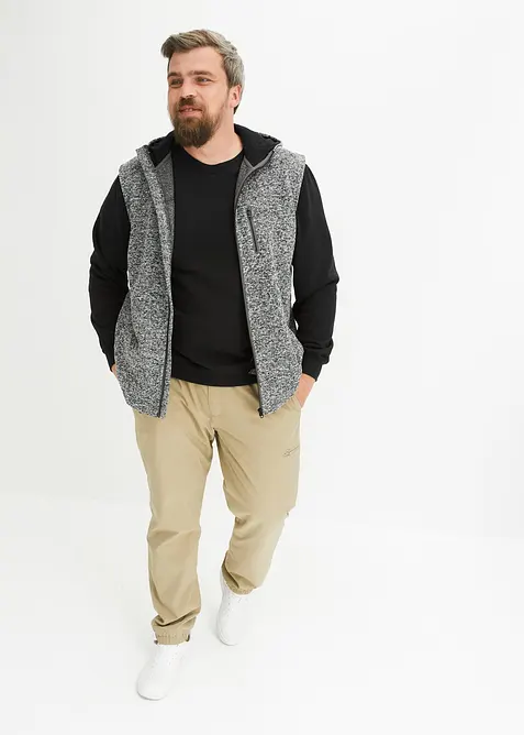 Fleece bodywarmer met capuchon, bonprix