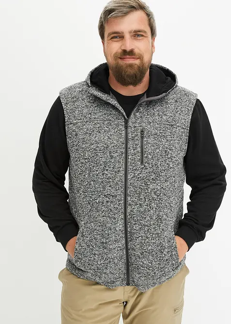 Fleece bodywarmer met capuchon, bonprix