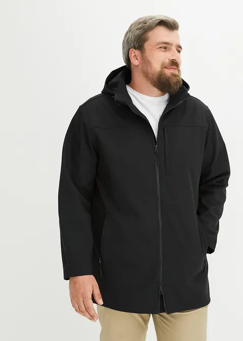 Softshell parka met afneembare capuchon, bonprix