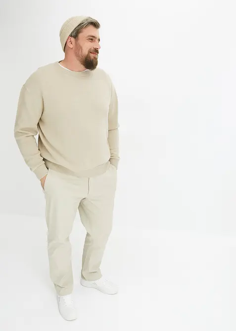 Trui met ronde hals, loose fit, bonprix