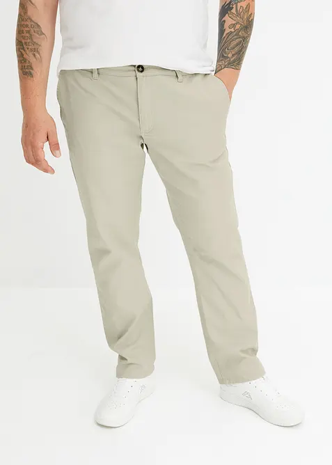 Relaxed fit stretch chino met biologisch katoen, straight, bonprix