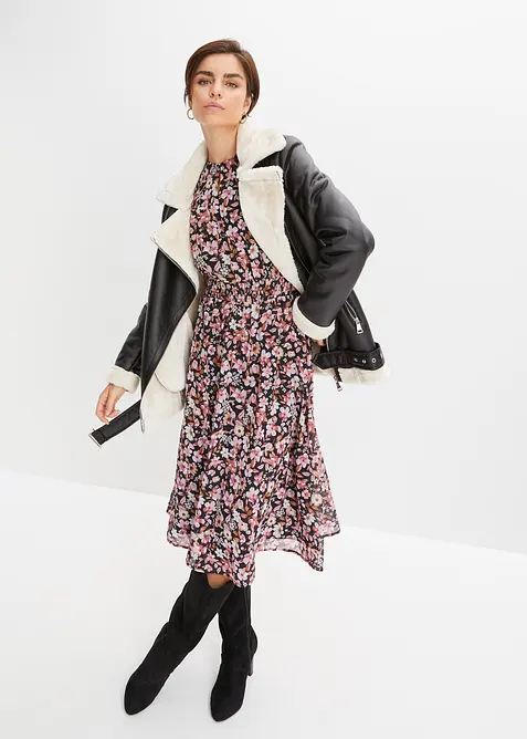 Bikerjas van imitatiebont, bonprix