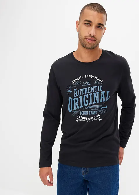 Longsleeve van biologisch katoen (set van 2), bonprix