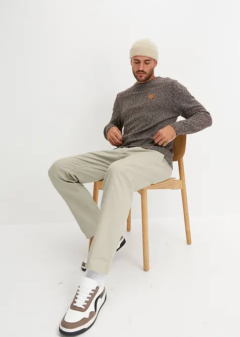 Trui met ronde hals en katoen, bonprix