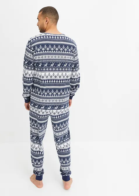 Herenpyjama van biologisch katoen met lange mouwen, bonprix