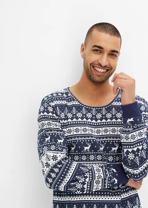 Herenpyjama van biologisch katoen met lange mouwen, bonprix
