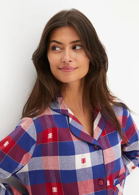 Geweven nachthemd met knoopsluiting, bonprix