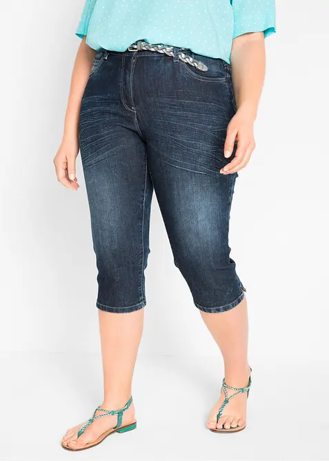 Mid waist stretch jeans, straight, bonprix