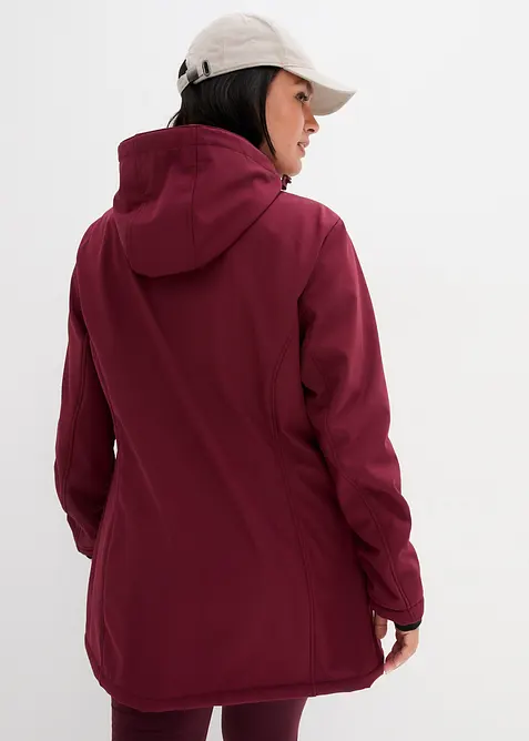 Lange, waterafstotende outdoor softshell jas met teddyfleece, bonprix