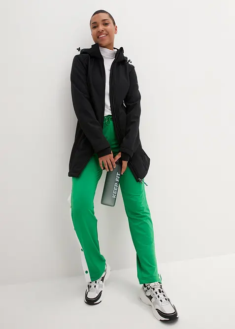 Lange, waterafstotende outdoor softshell jas met teddyfleece, bonprix